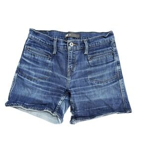 Levi's‎ Skimmer Shorts Womens 27 Blue Denim Mid Rise Stretch Jean Cutoff Summer